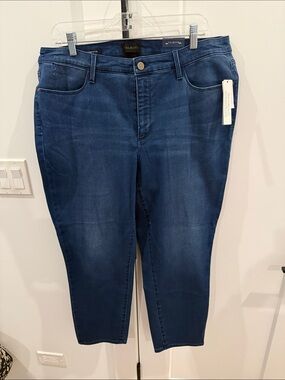NWT Talbots Dark Indigo Jegging Crop Stretch Jeans High Waist size 16W